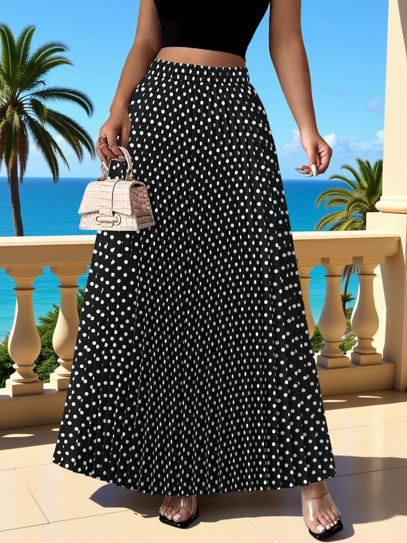 Elegant Women'S Midi Skirt, Long Skirt, Sun Pleats, Pleated Half Skirt.
