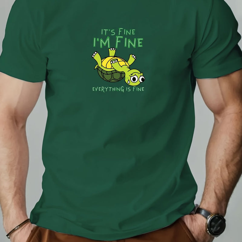 Men's Summer Casual Crew Neck Short Sleeve T-Shirt.