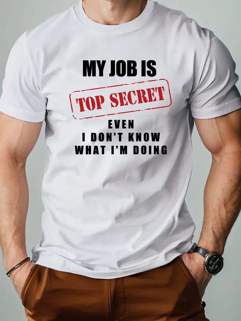 Men’s T-Shirt Graphic Casual Short Sleeve Shirt.