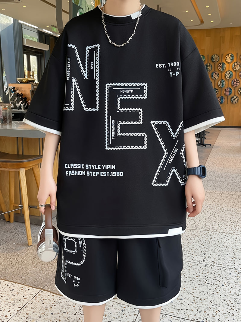 Sportswear Set, Youth Student Casual Two-Piece Outfit.