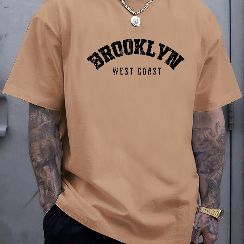 Men's Summer Short-Sleeve Graphic Print T-Shirt.