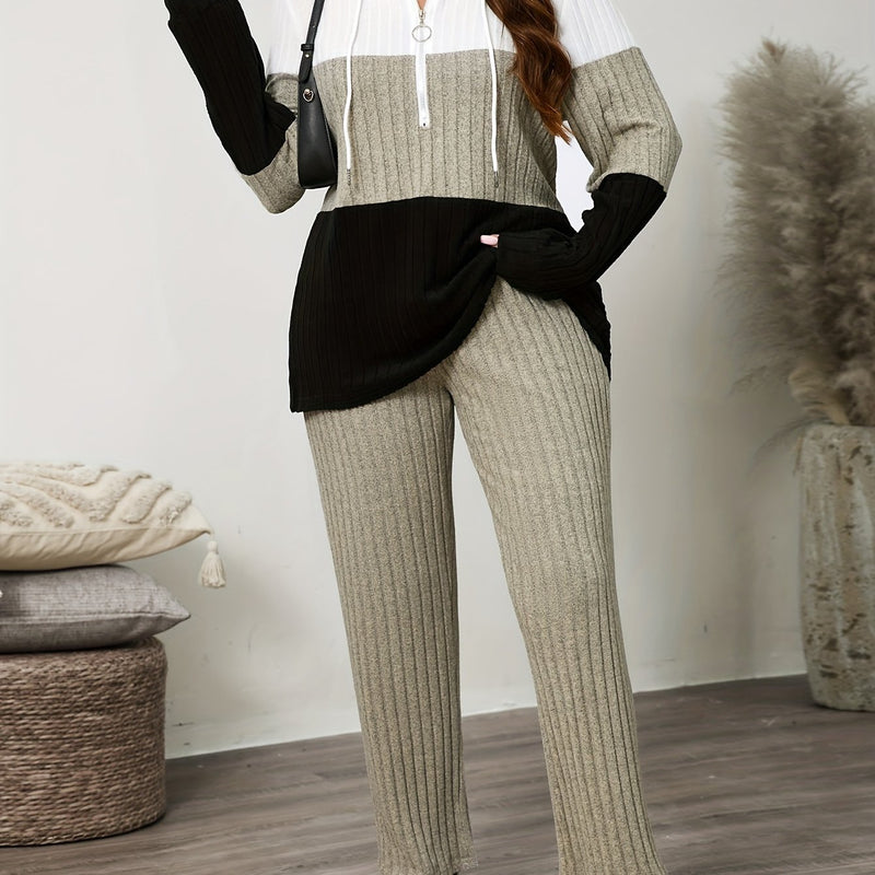 Women's Casual Hooded Outfit.