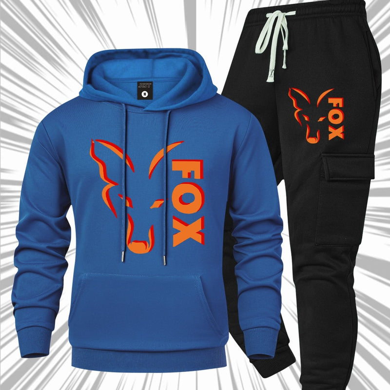 Men's Casual 2pcs Set, Fashion Long Sleeve Streetwear Hoodie.