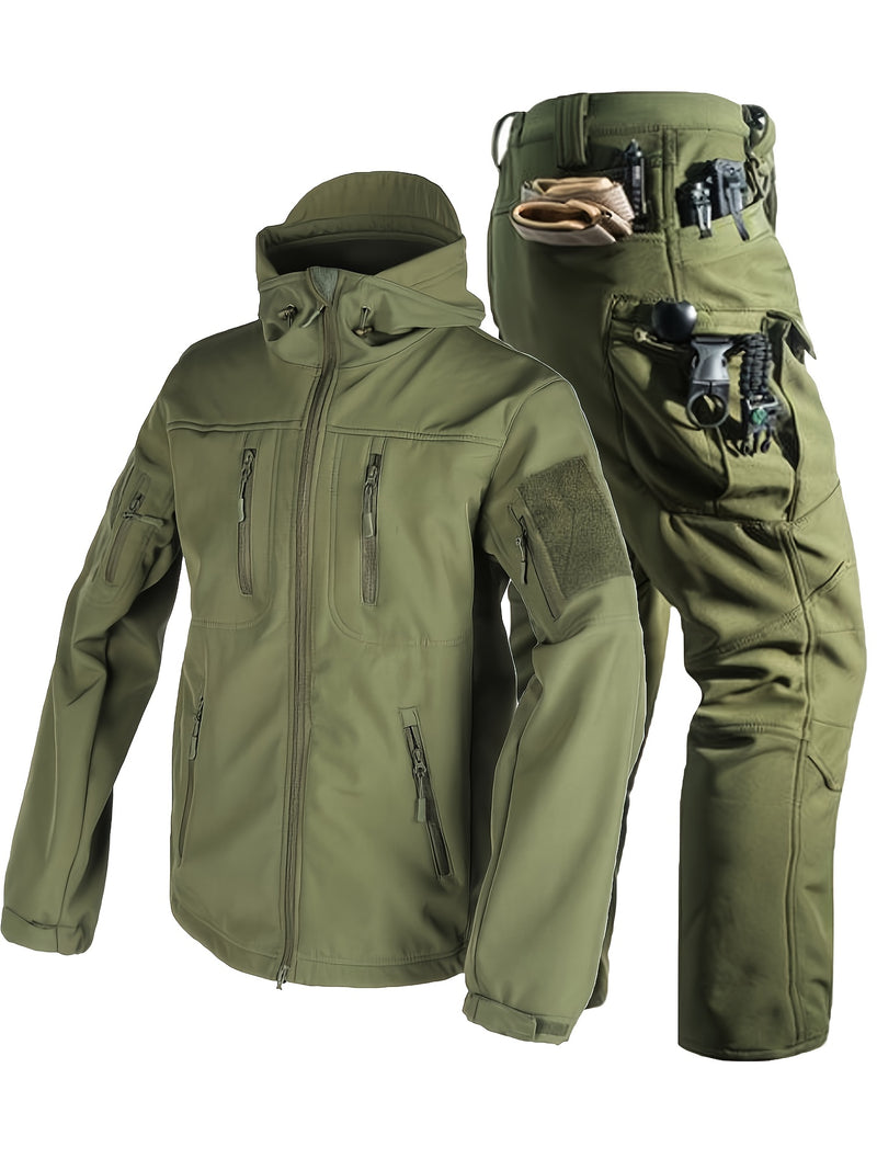 Men'S Two-Piece Set, Autumn And Winter Outdoor Windproof.