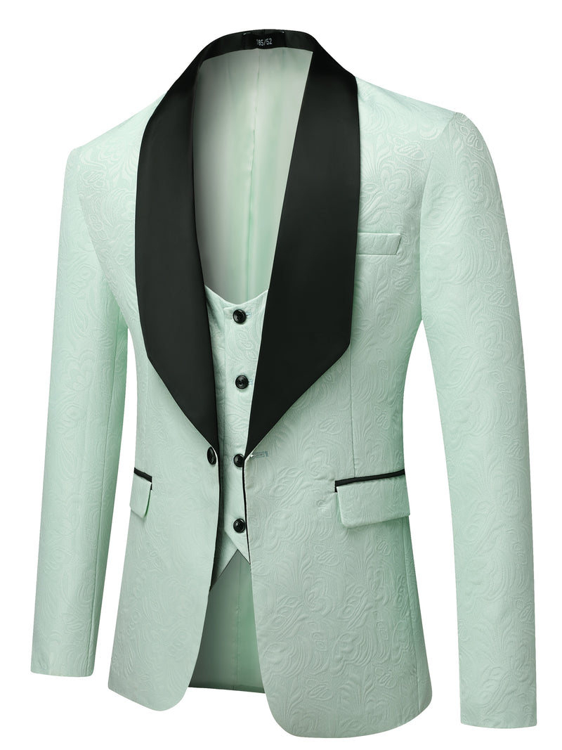 Men's Shawl Collar Suit Three-Piece.