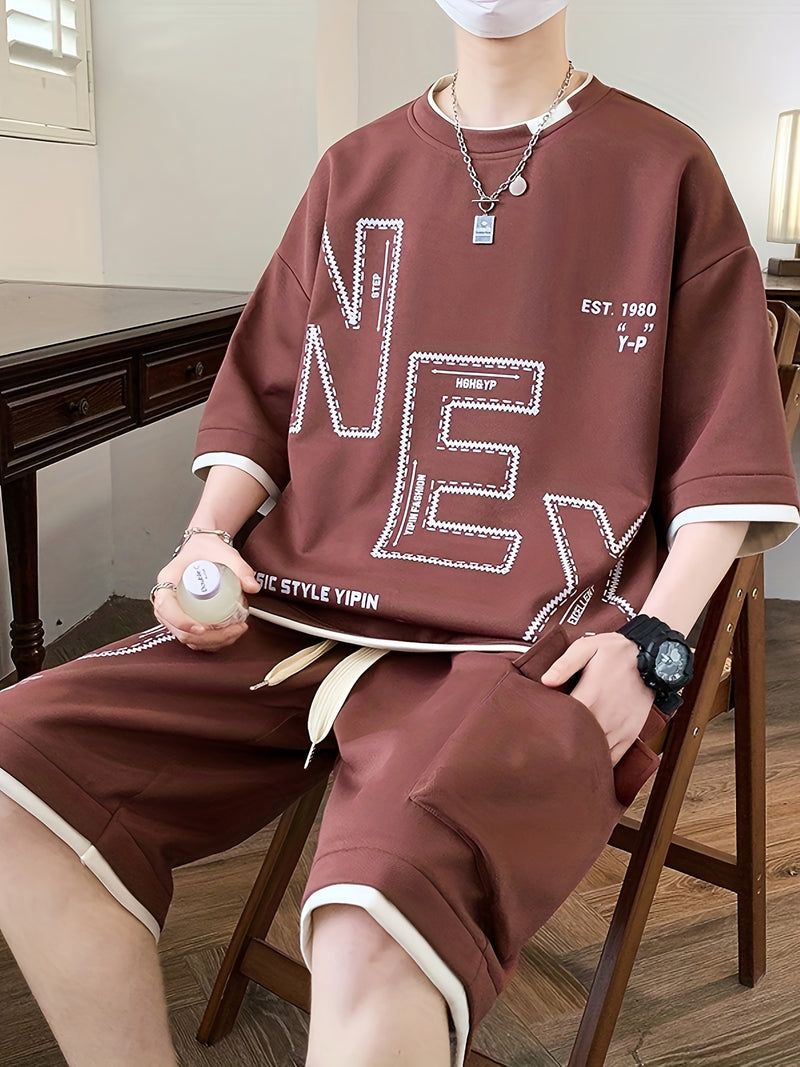 Sportswear Set, Youth Student Casual Two-Piece Outfit.