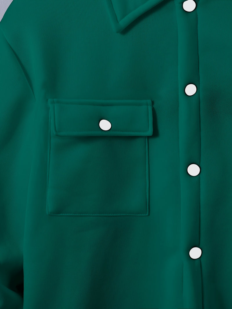 Men's Stylish Versatile Lapel Jacket with Real Pockets And Long Sleeves.