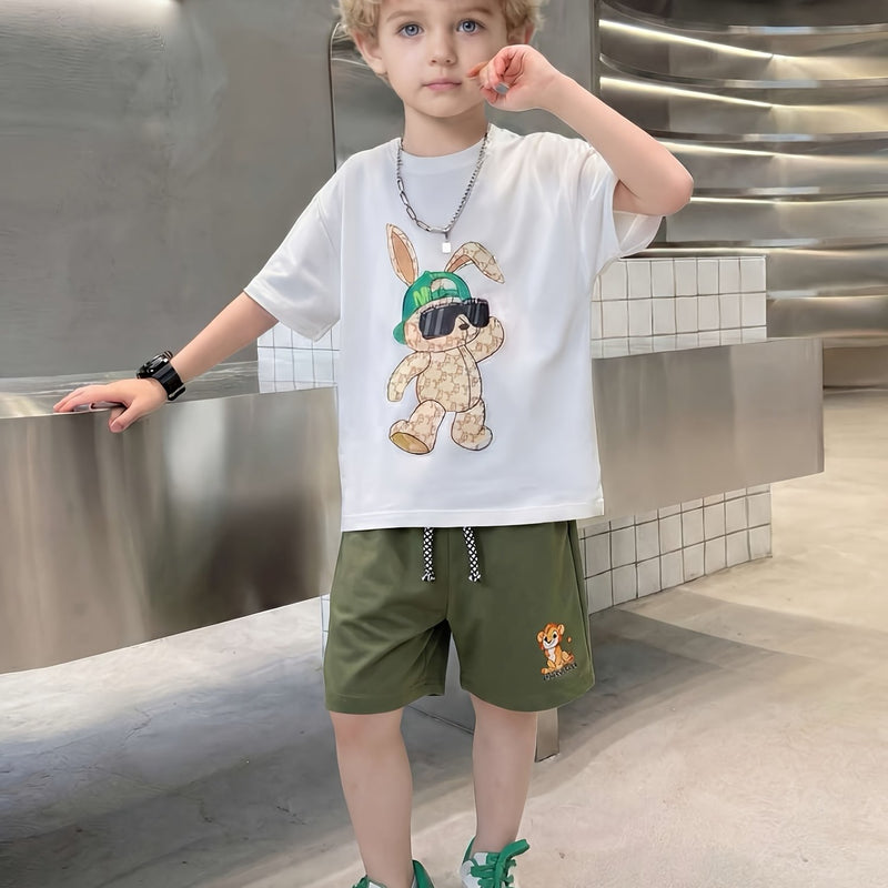 Boys Lion Print Shorts Three-Pack, Perfect for Outdoor.