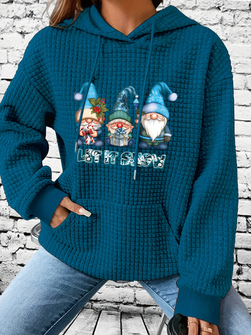 Women’s Patterned Waffle Hoodie.