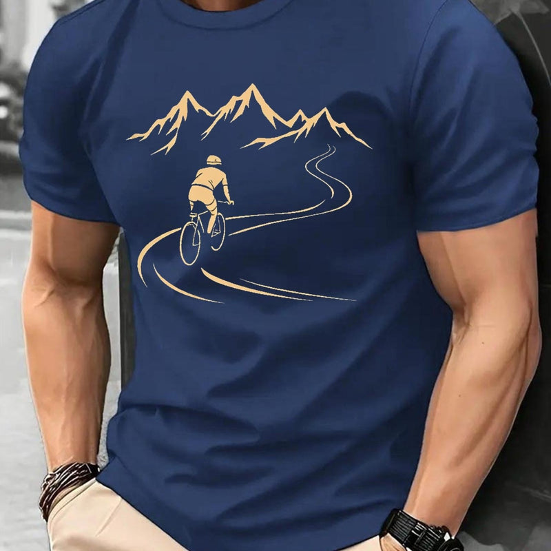 Men's T-Shirt Summer Casual Sports Fashion, Crew Neck.