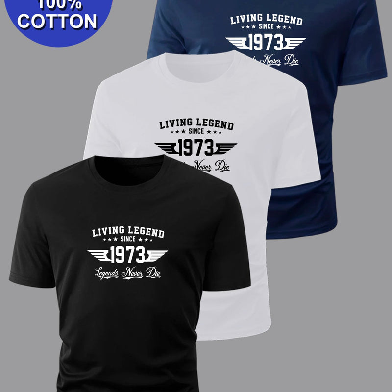 3pcs set cotton, Men's short sleeved T-shirt.