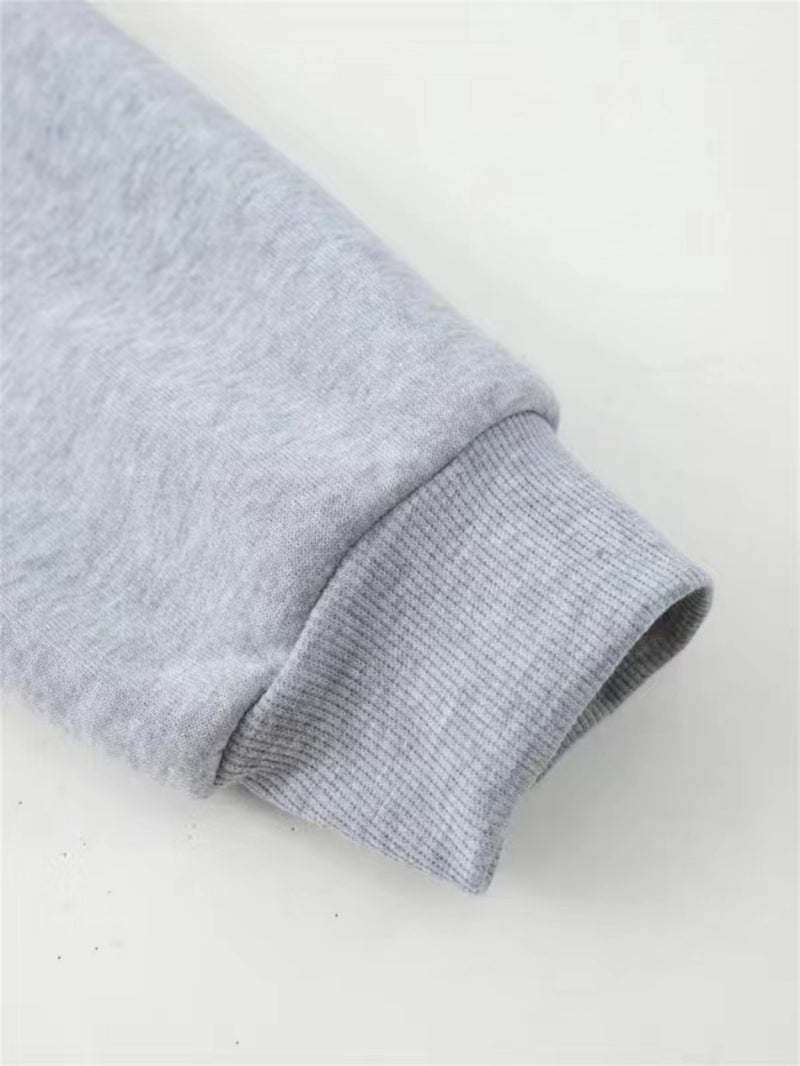 1pc Women's Casual Hooded Jacket with Cartoon Kitten Print.