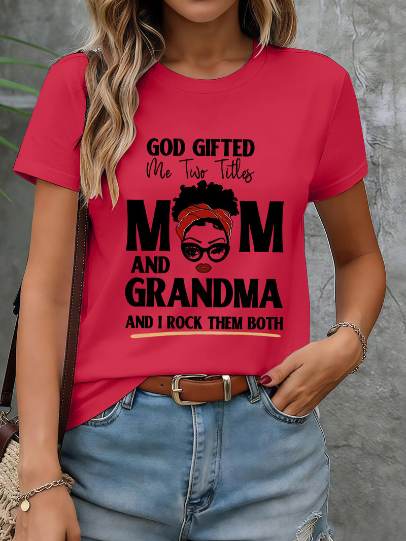Women's T-shirt with a Printed Silhouette of a Woman.