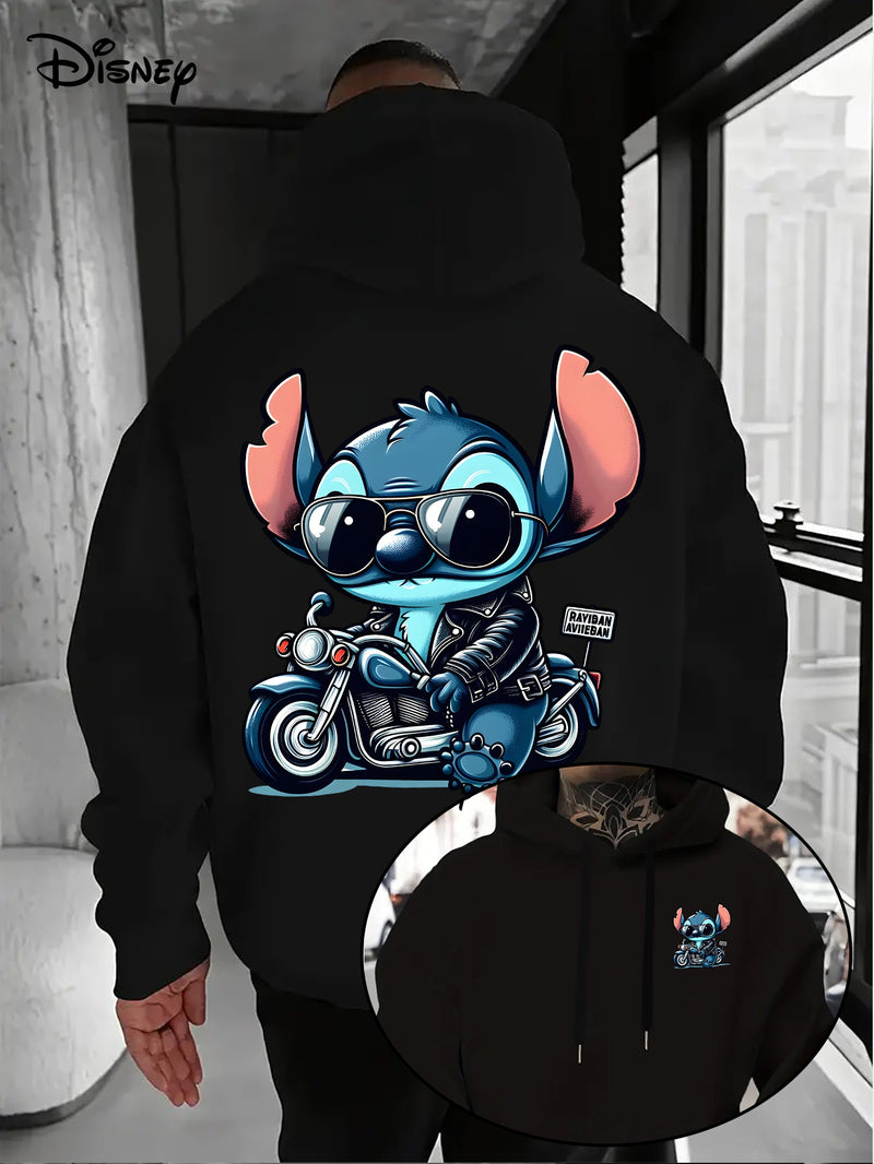 Disney Hoodie - Men's Stitch Driving Cartoon