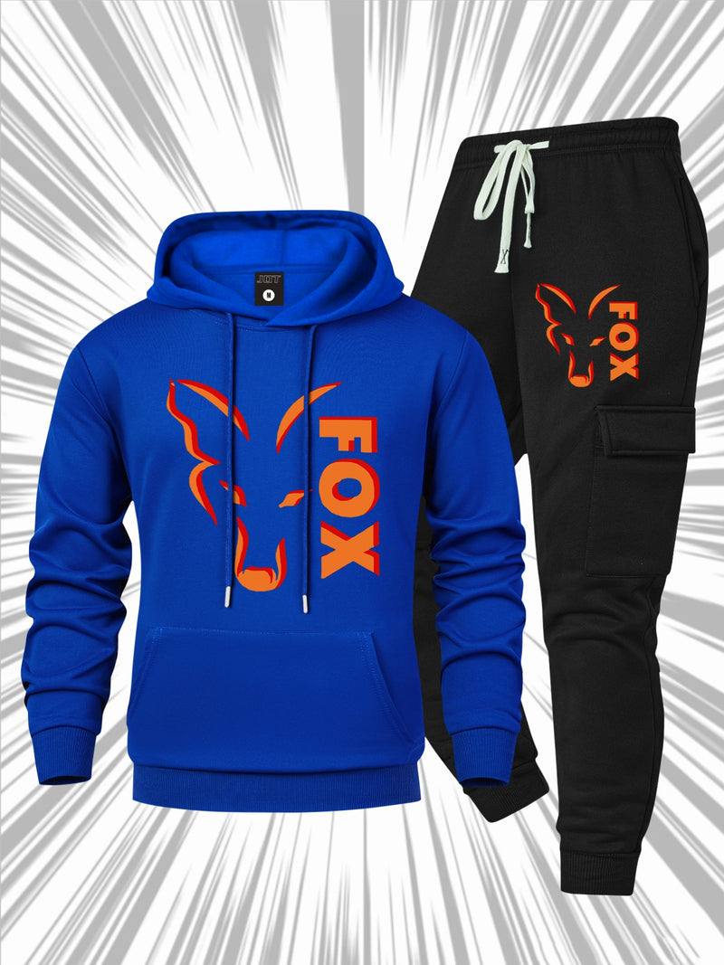 Men's Casual 2pcs Set, Fashion Long Sleeve Streetwear Hoodie.