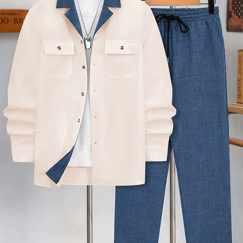 Men's Spring/Autumn Two-Piece Set.