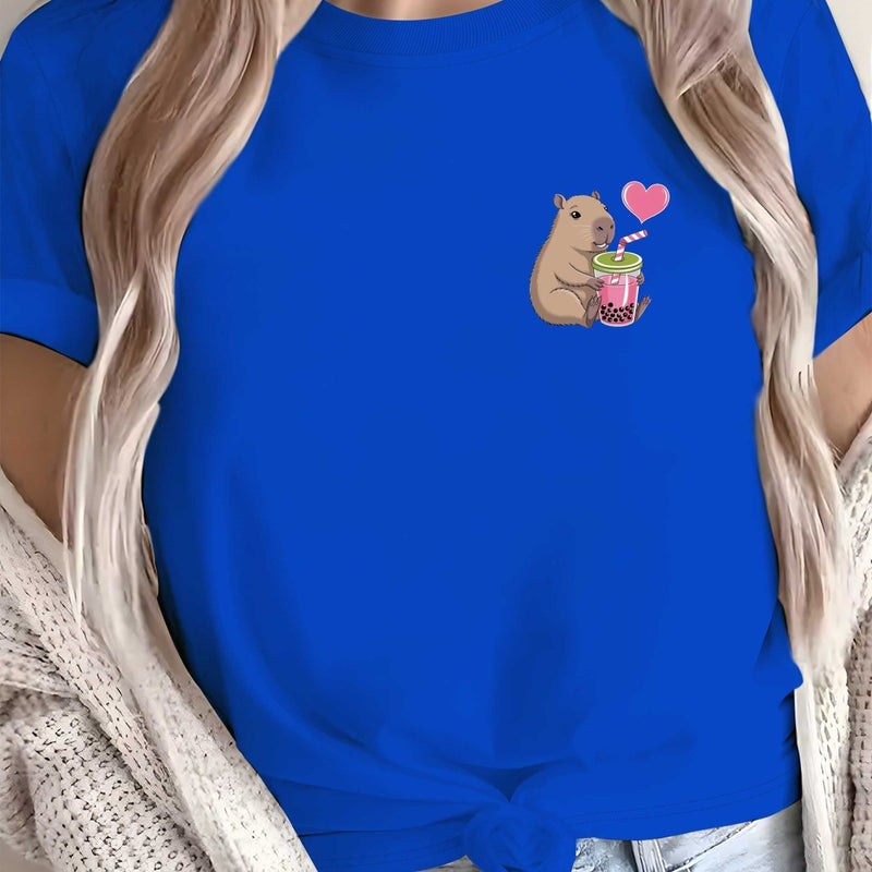 Women's pure comfortable T-shirt.