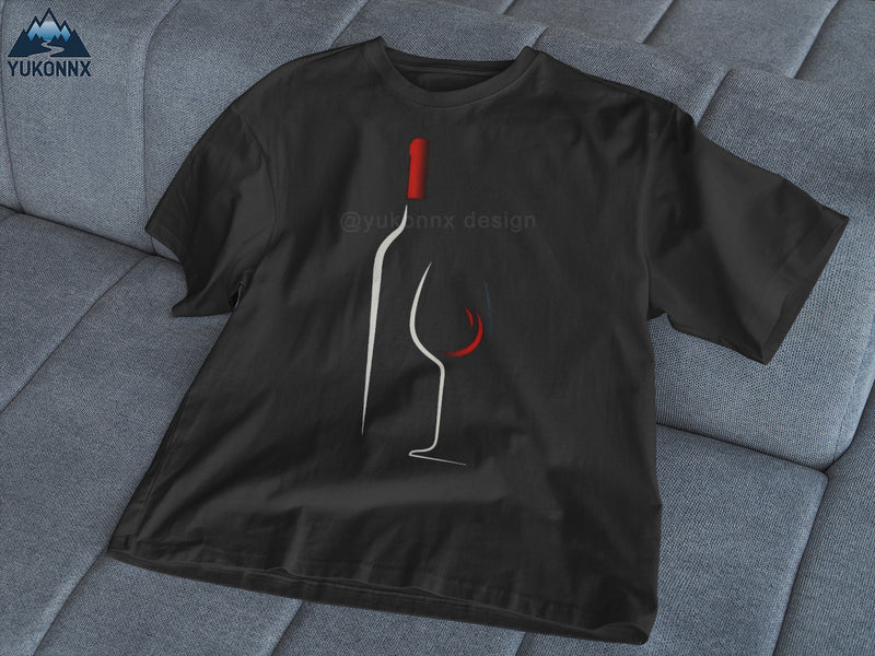 Men’s Red Wine Silhouette Vintage Nostalgic Unique Print Breathable Casual.