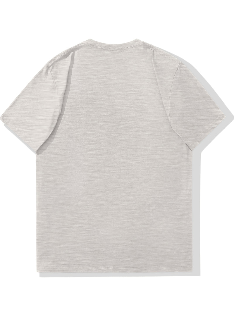 Men's Casual T-Shirt - Summer Short Sleeve Round Neck.