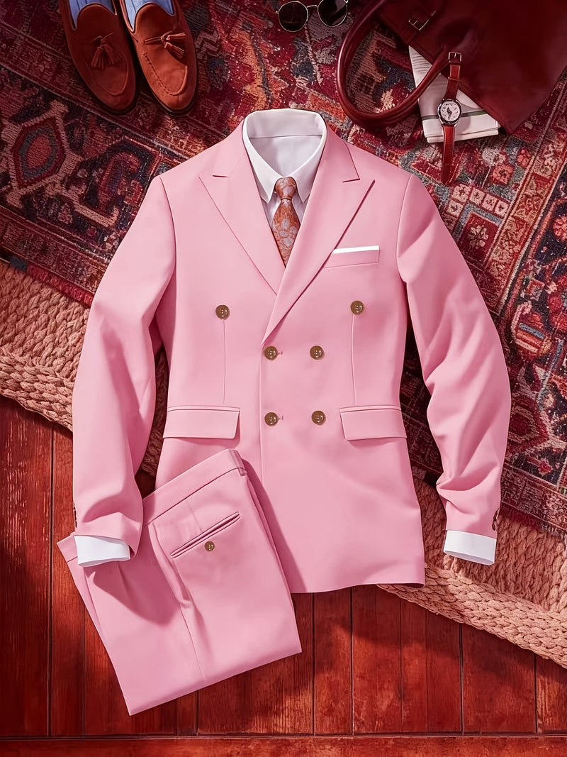 Light Business-Casual-Elegant Suit Set, Two-Piece Outerwear.