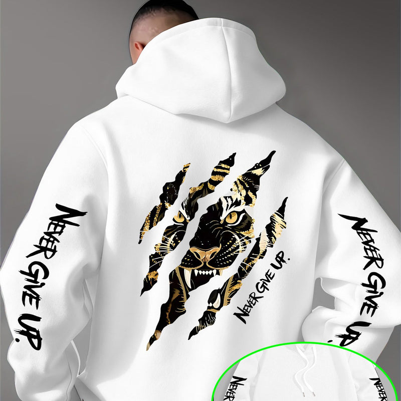 Men's Casual Personality Hooded Sweatshirt.