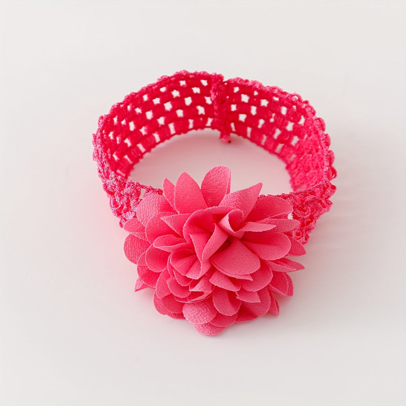 A Set of 1 Pair of Baby Flower Socks Along with a Baby Mesh Headband.