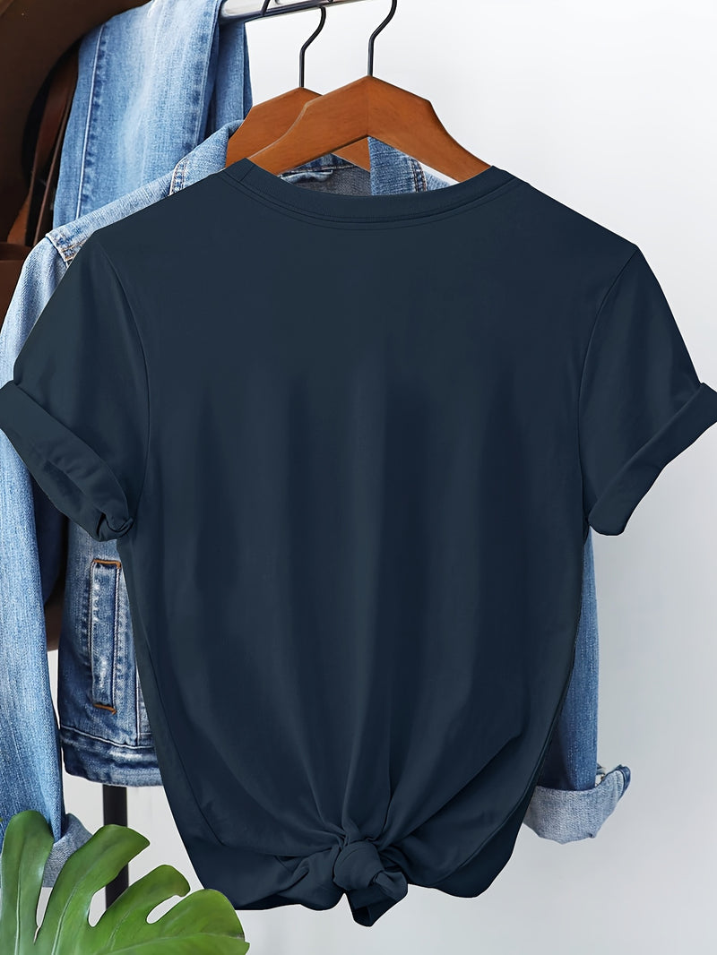 Women's Pink Short Sleeve T-Shirt.