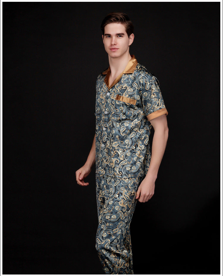Spring Summer Men Pajamas Sey Plus Size Sleepwear Trouser.