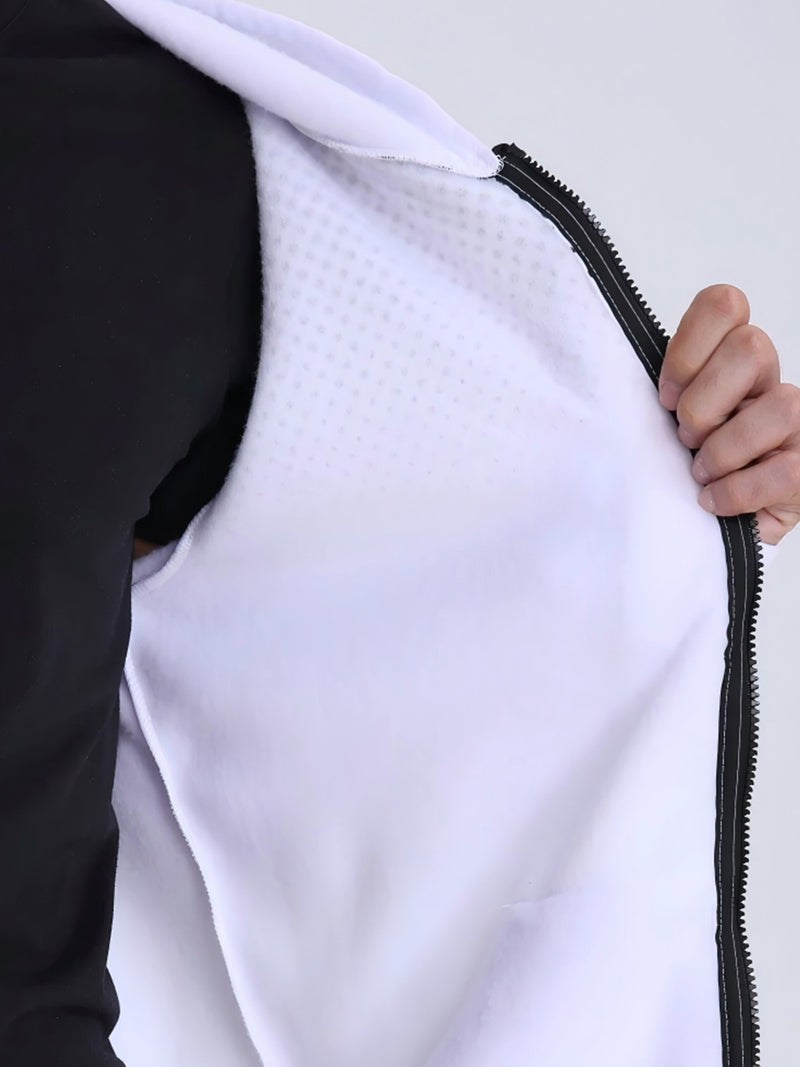 Men's Autumn Print Zip-Up Hooded Sweatshirt.