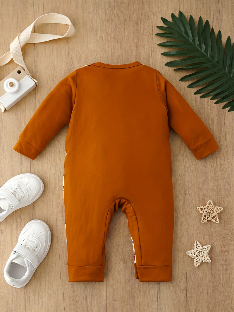 Set of 3 Cartoon Outfits Featuring a Lion, Meerkat, And Wild Boar for Babies.