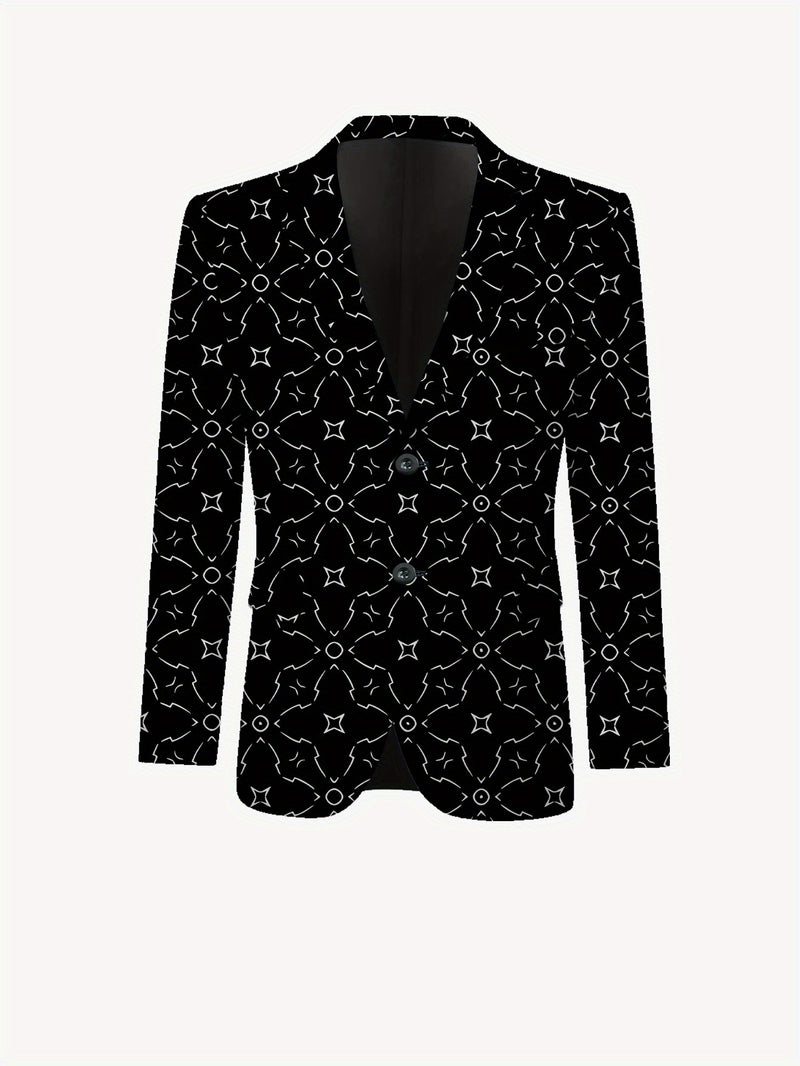 Men's Suit and Pants Set with Digital Print - Christmas Outfit.