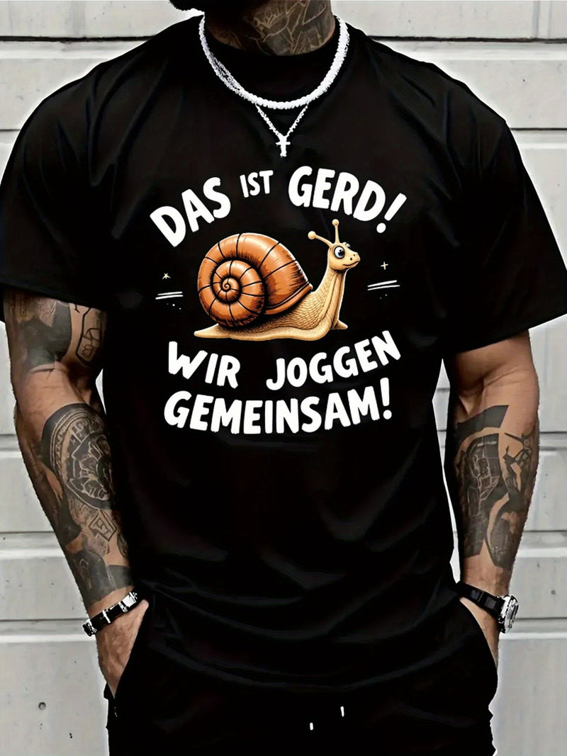 Men's Casual Summer Sports T-Shirt Made from a Blend.