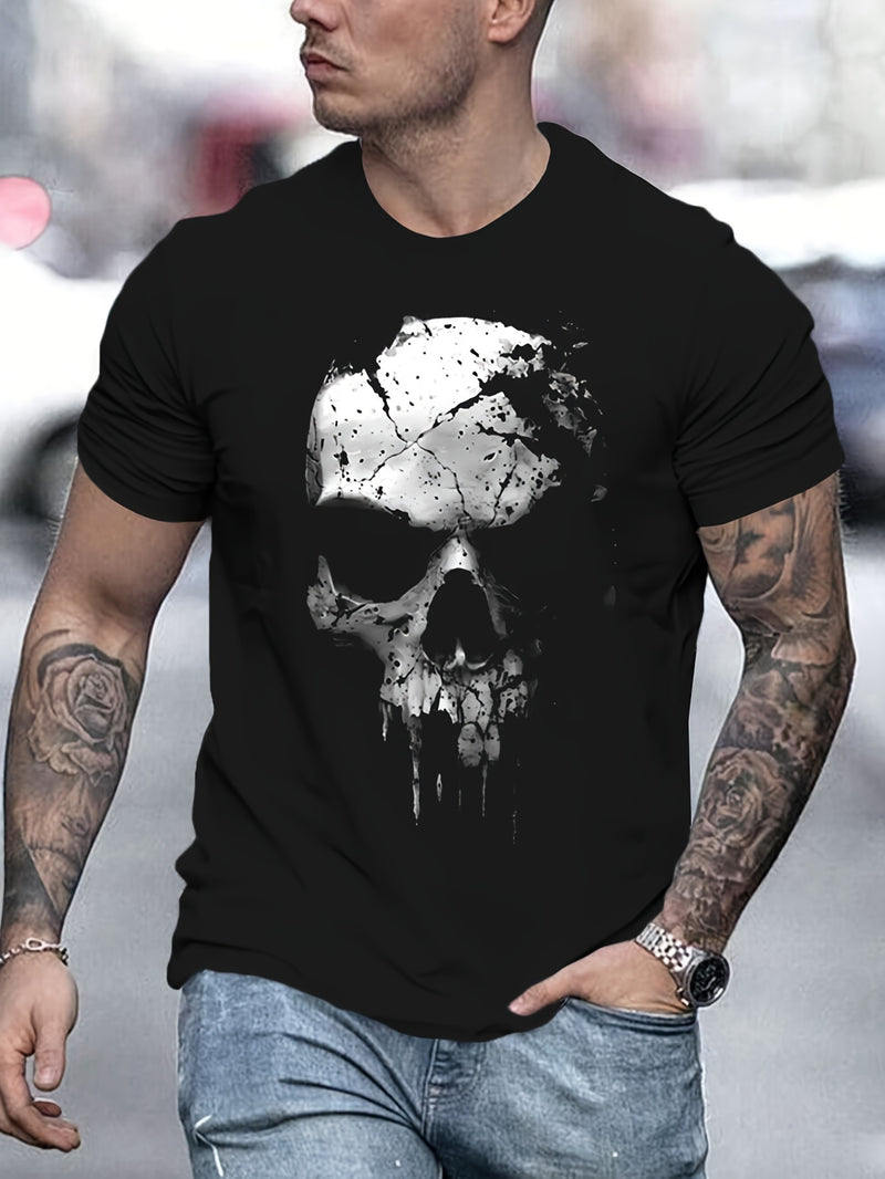 Men's 3D Skull Design T-Shirt.