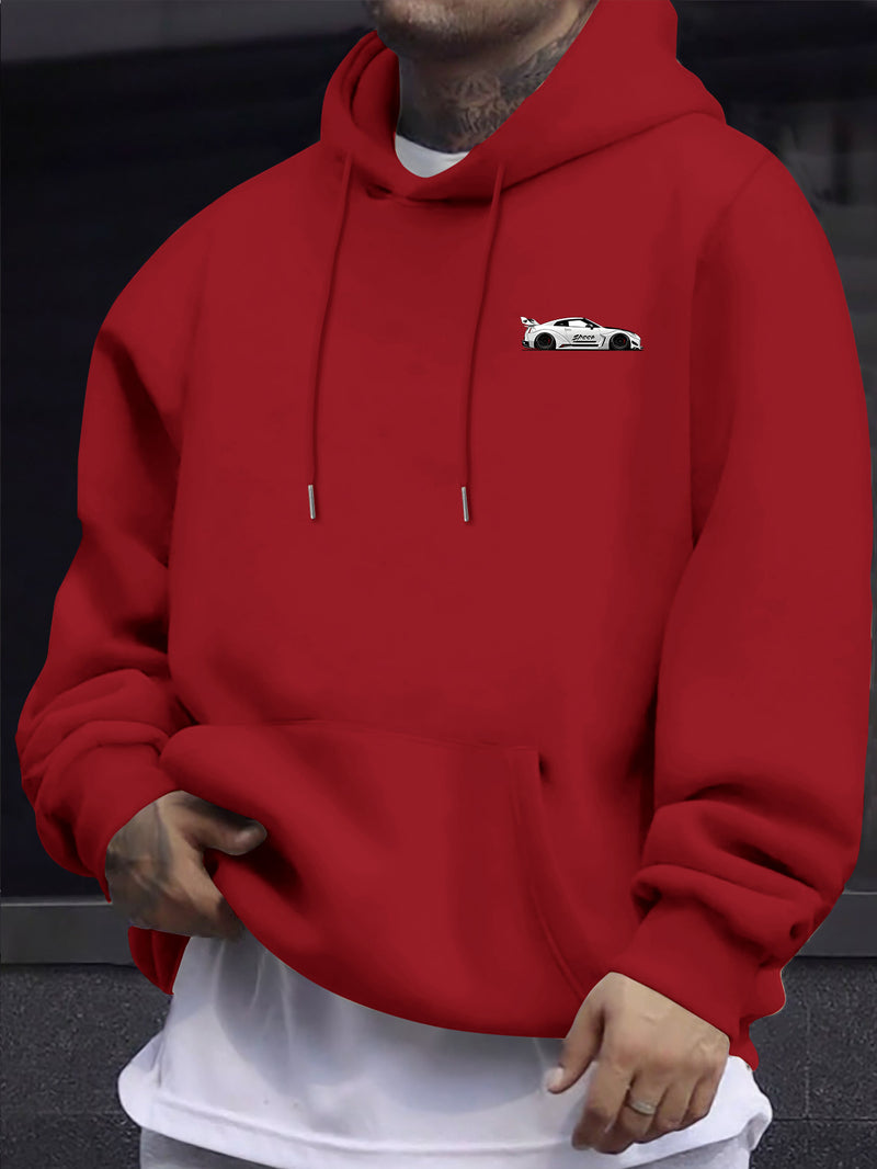 Racing Style,  Element Pattern Print Men's Hoodie.