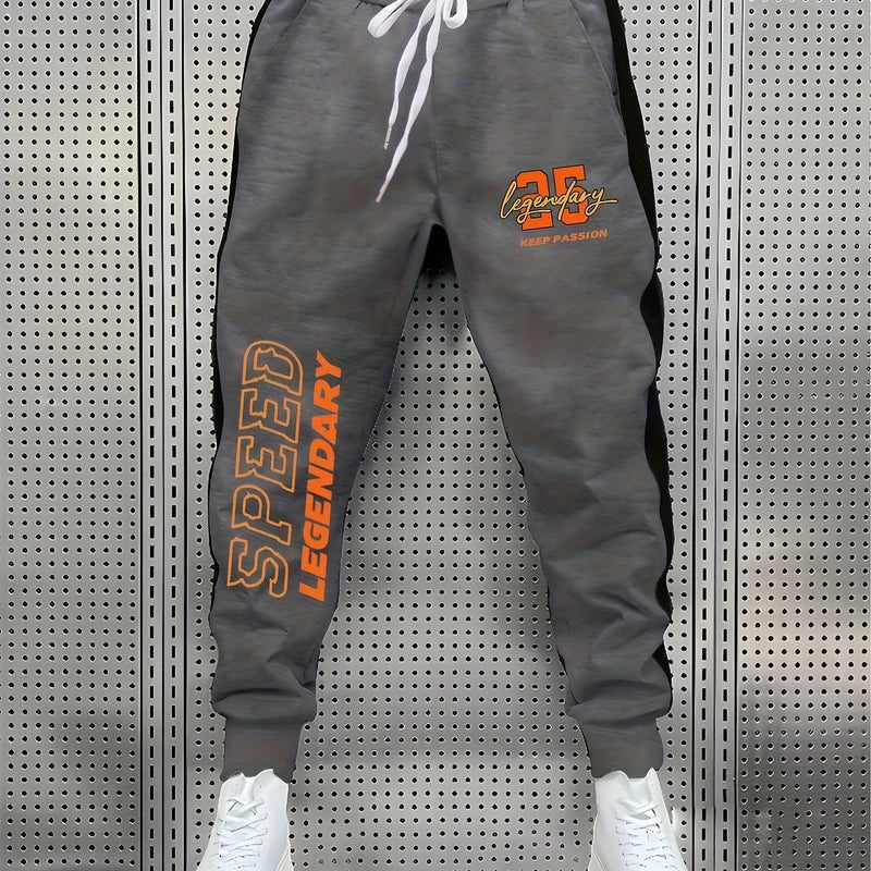 Men’s Athletic Joggers Featuring Printed Stretch Material for Gym And Jogging.