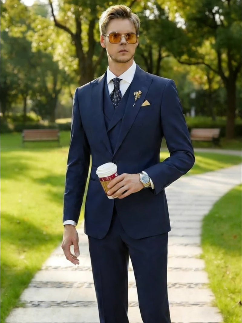 Men's Premium Dark Grey Suit Set.