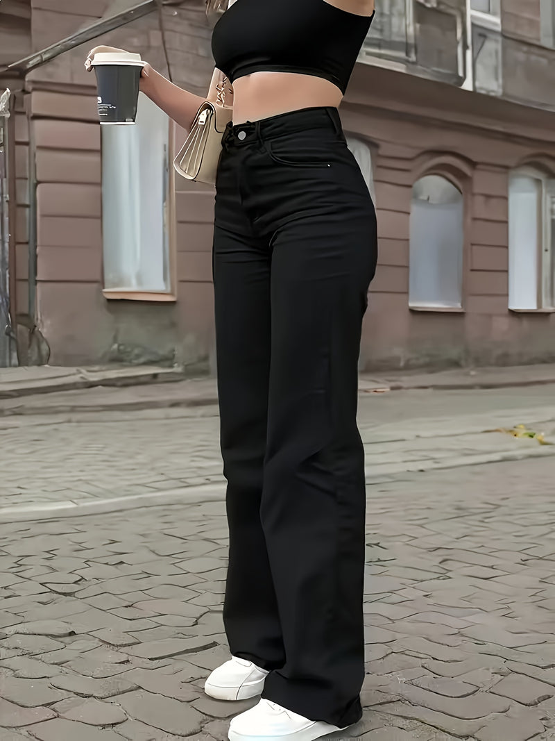 Women’s Black Stretch Butt-Lifting Waist-Cinching Horseshoe Jeans.