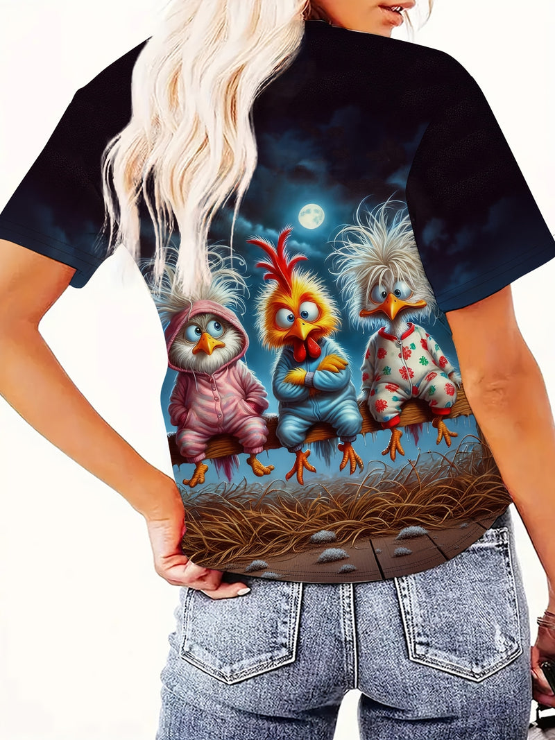 Women's Digital Printed Short Sleeve.