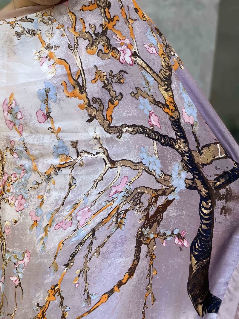 Women’s Floral Pattern Longline Dress, Elegant Short Sleeve Crew Neck Dress.