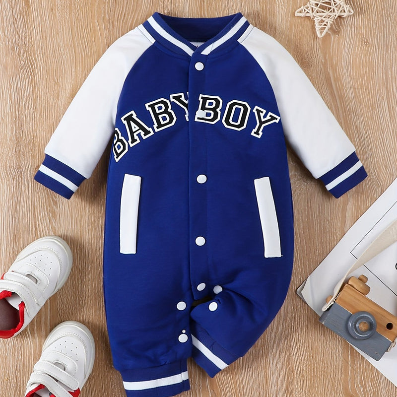 Spring And Autumn Baby Boy BABYBOY  Round Neck.
