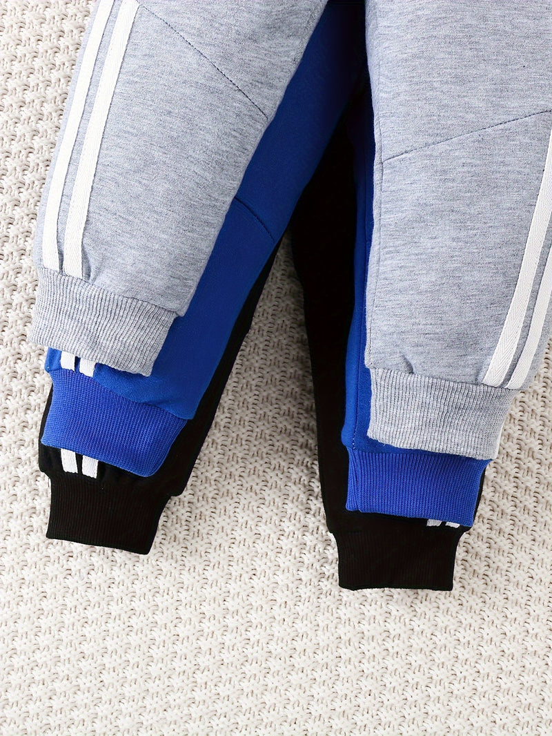 3pcs Toddler's Letter BROOKLYN Print Sweatpants.