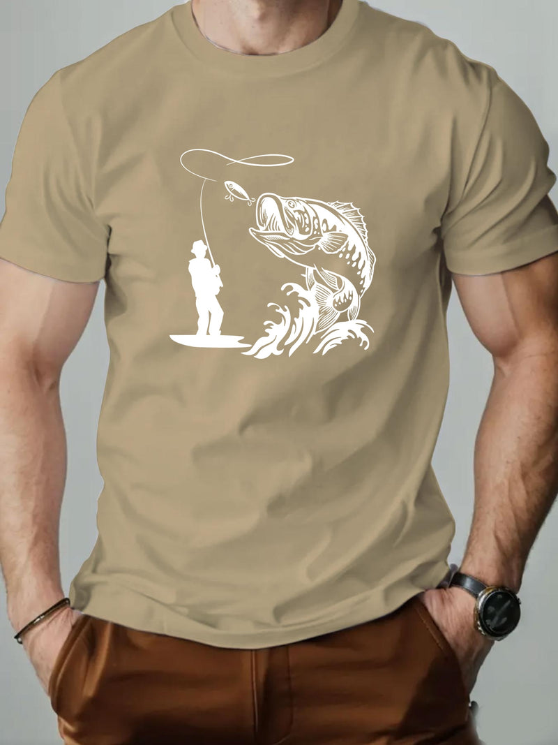 Men's Summer Casual Round Neck Short T-Shirt.