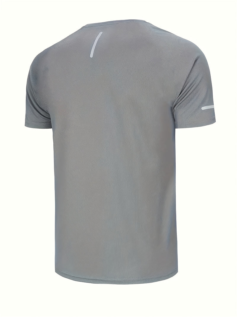 4pcs Men's Athletic T-Shirt Set - Light Blue, Navy, Black, White.