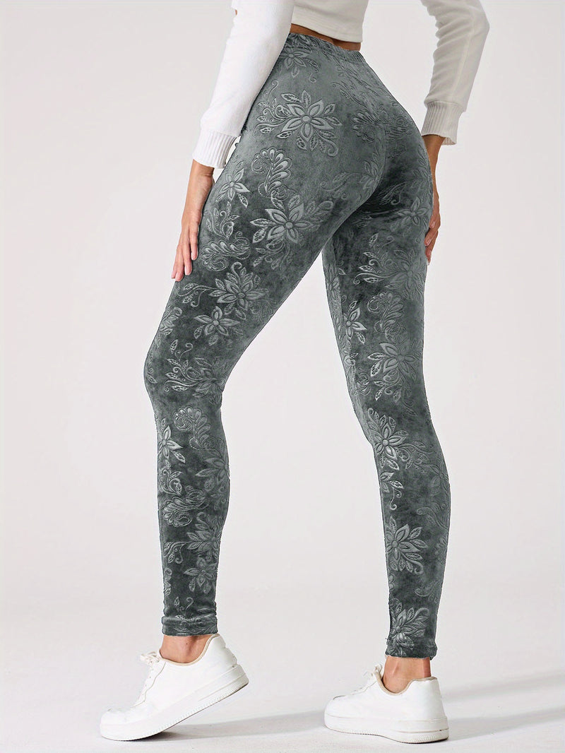 Chinese Style Women's Sports Leggings, High-Waisted.