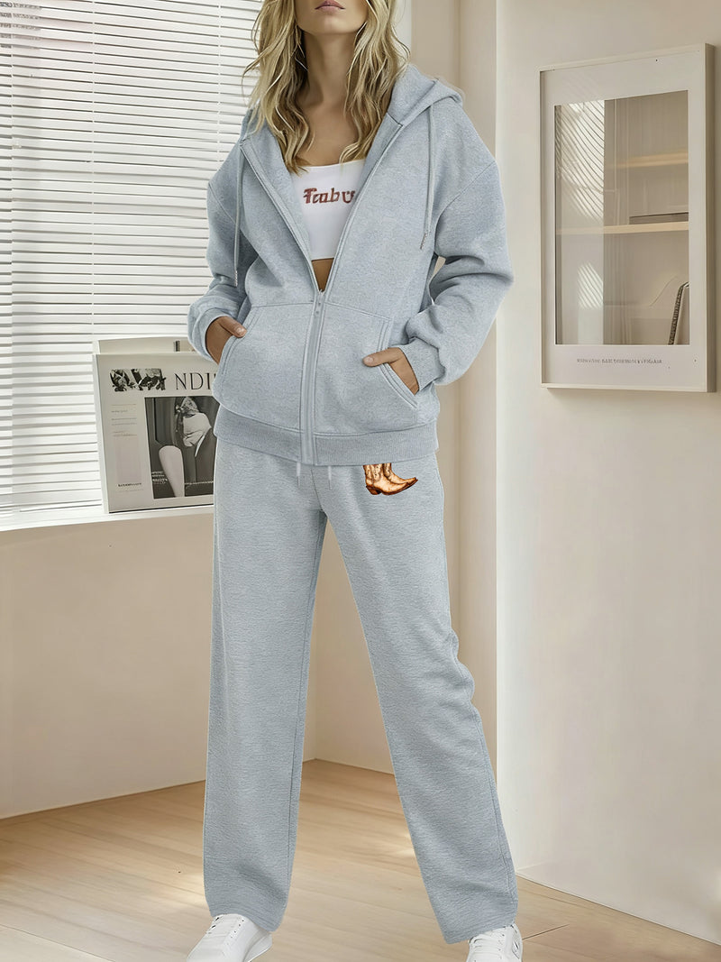 Women’s Graphic Print 2pcs Set, Hoodie & Pants.