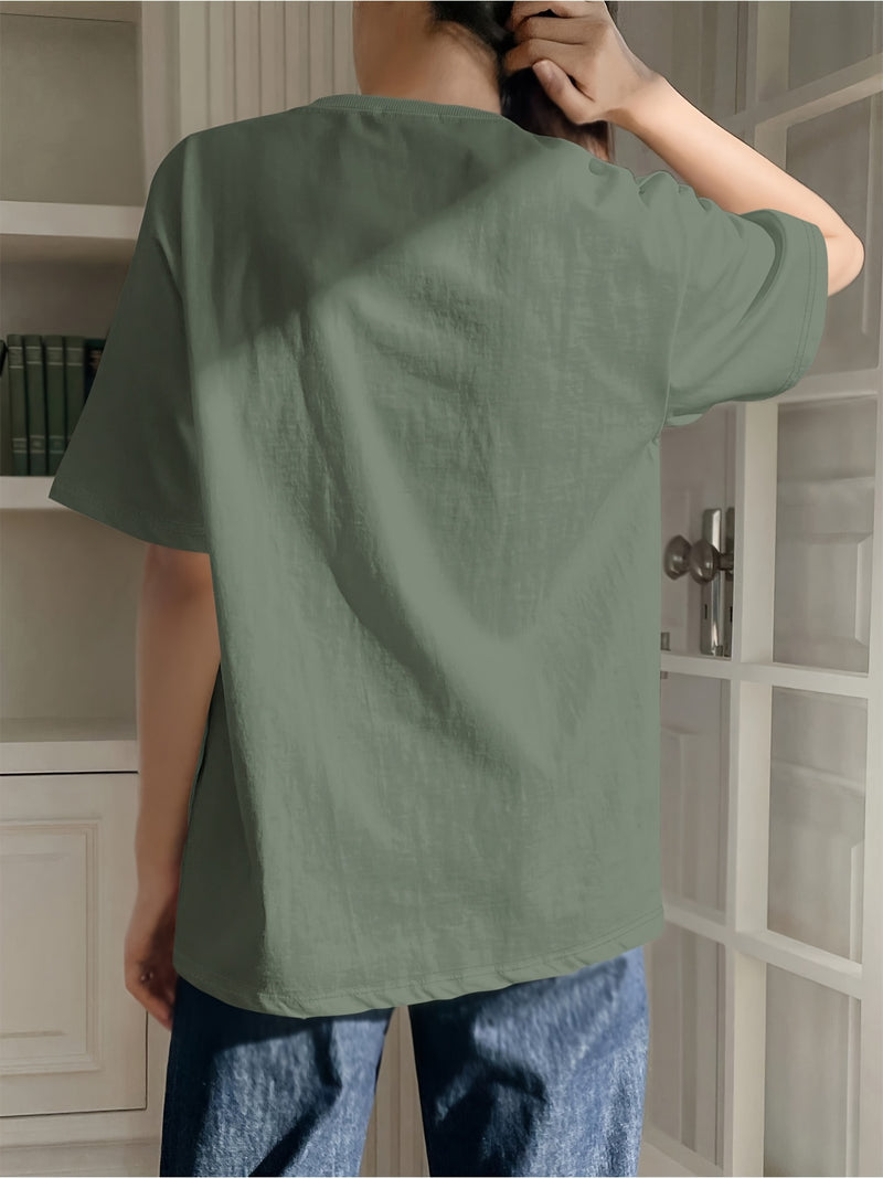 Women’s Round Neck Short Sleeve T-Shirt.