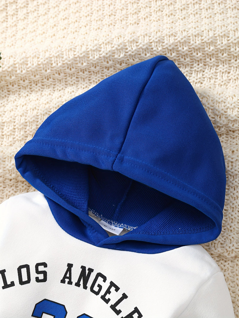 Boys' 'LOS ANGELES 28' Hooded Romper & Joggers Set.