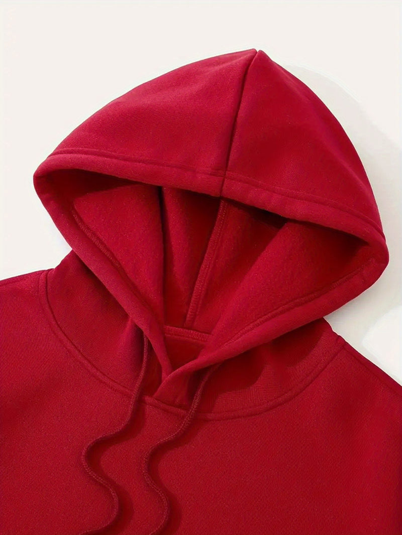 3pcs Trendy Print Sweatshirt, Men's Casual Hooded Sweatshirt.