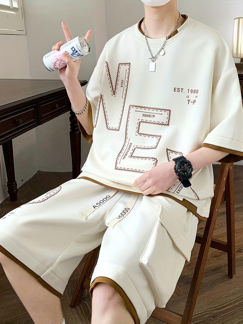 Sportswear Set, Youth Student Casual Two-Piece Outfit.