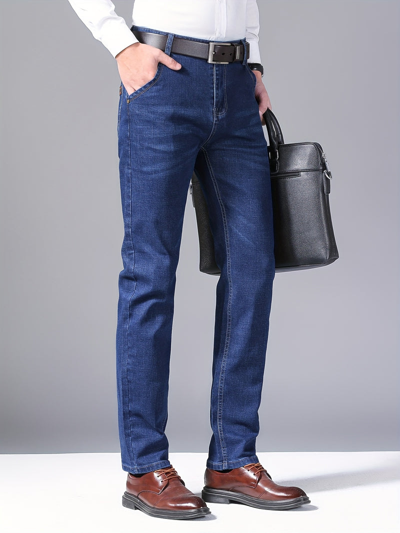 Men's Stretch Slim Straight-Leg Jeans for Spring And Autumn.